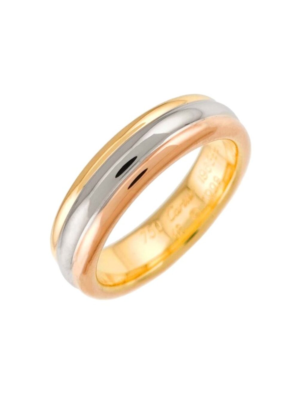 Cartier Vendome 48 Ring 18k Yellow Gold WG PG Three 750